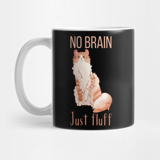 No Brain, Just Fluff - Red American Curl by Feline Emporium